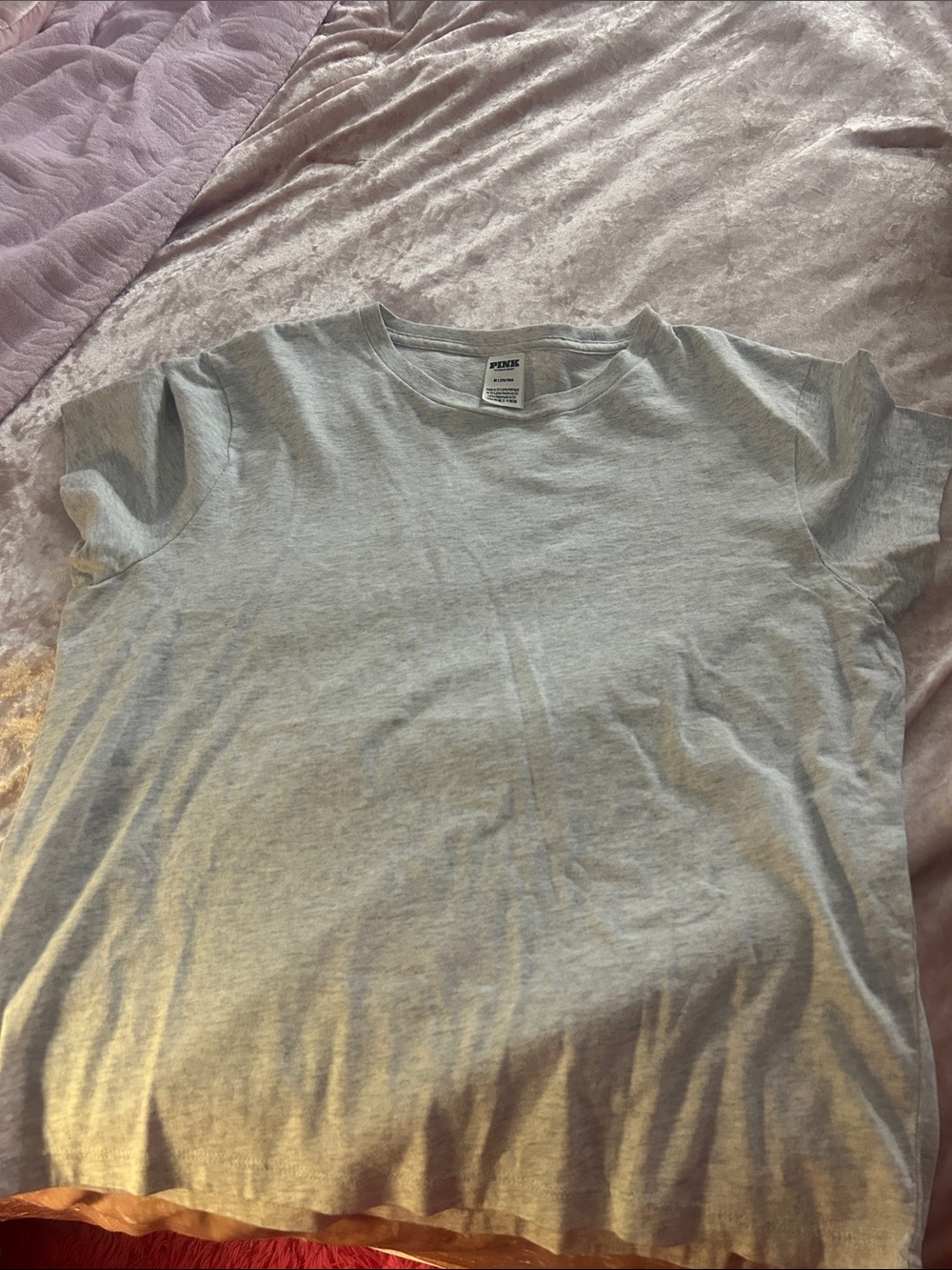 Pink Victoria’s Secret gray T-shirt
